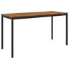 vidaXL Garden Bar Table NAARDEN Natural and Black 196 x 80.5 x 105 cm