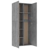 vidaXL Storage Cabinet Concrete Grey 80x35.5x180 cm Engineered Wood