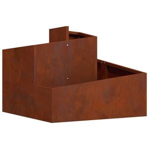 vidaXL Garden Planter Brown 60 x 60 x 50 cm Weathering Steel