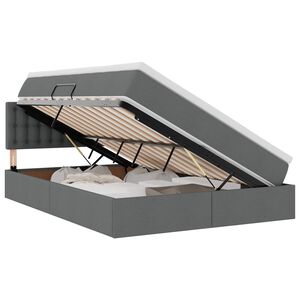 vidaXL Storage Bed with Mattress Dark Grey 137 x 190 cm Fabric