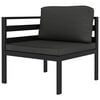 vidaXL 3 Piece Garden Lounge Set with Cushions Aluminium Anthracite
