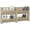 vidaXL Wall Shoe Cabinets 2 pcs Sonoma Oak 60x18x60cm Engineered Wood