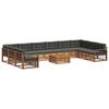 vidaXL Sofa Sets 11 pcs Natural and Anthracite Solid Acacia Wood