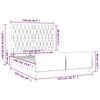 vidaXL Bed Frame without Mattress Black 137x187 cm Double Velvet