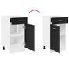 vidaXL Drawer Bottom Cabinet Riga Black oak 40 x 46 x 81.5 cm