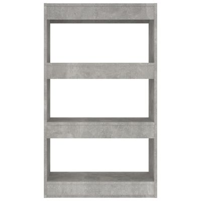 vidaXL Book Cabinet/Room Divider Concrete Grey 60x30x103 cm Engineered Wood