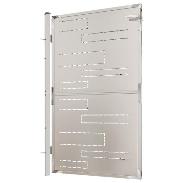 vidaXL Garden Gate 100x145 cm Stainless Steel