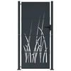 vidaXL Garden Gate Anthracite 100x175 cm Steel Grass Design