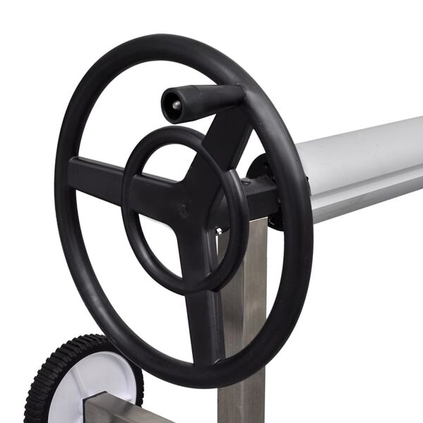 vidaXL Pool Cover Roller with Stainless steel Base