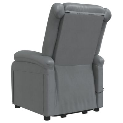 vidaXL Stand up Massage Chair Anthracite Faux Leather