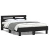 vidaXL Bed Frame without Mattress Black 135x190 cm