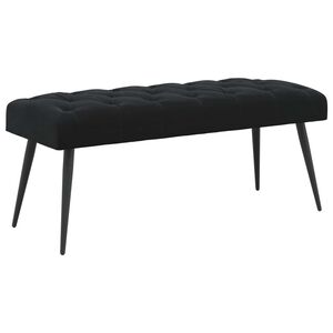 vidaXL Bench with Button Tufted Black 110 x 40 x 46 cm Velvet