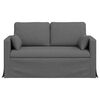 vidaXL Sofa Dark Grey 139 x 78 x 80 cm Fabric