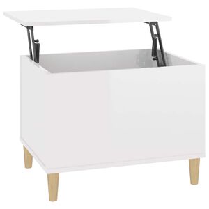 vidaXL Coffee Table High Gloss White 60x44.5x45 cm Engineered Wood
