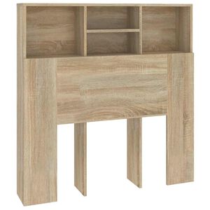 vidaXL Headboard Cabinet Sonoma Oak 100x19x103,5 cm Engineered Wood