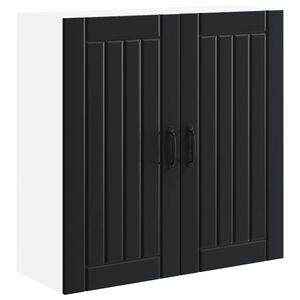vidaXL Wall Cabinet LUCCA Black 80 x 31 x 80 cm Engineered Wood