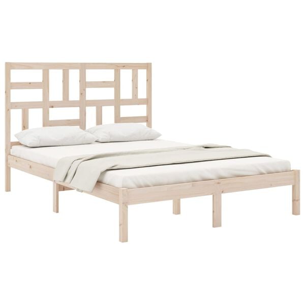 vidaXL Bed Frame without Mattress Solid Wood 150x200 cm King Size