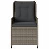 vidaXL Reclining Garden Chairs 2 pcs Grey Poly Rattan