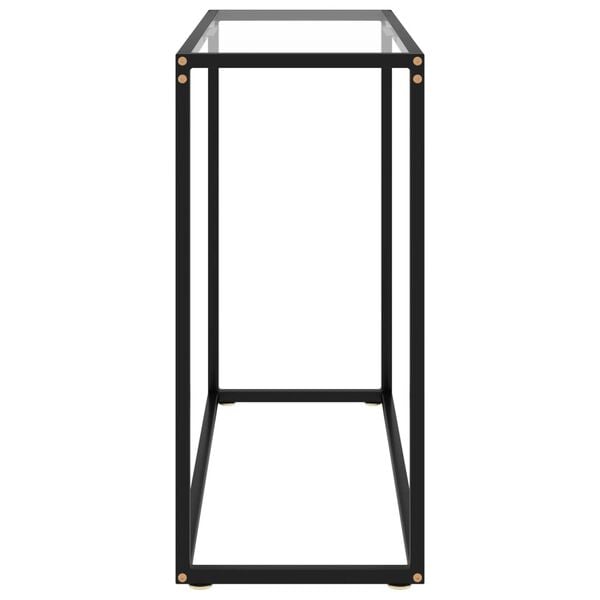 vidaXL Console Table Transparent 80x35x75 cm Tempered Glass
