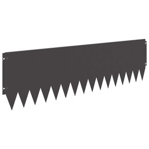 vidaXL Lawn Edging 10 pcs 103 x 30 cm Steel Black