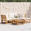 vidaXL 5 Piece Garden Lounge Set with Cushions Solid Wood Acacia
