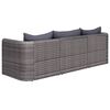 vidaXL 9 Piece Garden Lounge Set with Cushions Poly Rattan Grey