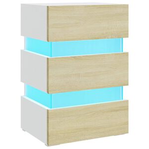 vidaXL Bedside Cabinet | White | Engineered Wood | Medium | Bedside Cabinet