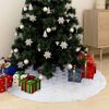 vidaXL Luxury Christmas Tree Skirt White 122 cm Faux Fur