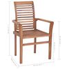 vidaXL Stacking Dining Chairs 8 pcs Solid Teak Wood