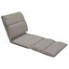 vidaXL Folding Floor Chair Light Grey Microfibre