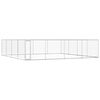 vidaXL Dog Kennel | Silver | Galvanised steel | Extra Large | Rugged