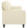vidaXL 3-Seater Sofa Cream 180 cm Faux Leather