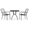 vidaXL 3 Piece Garden Dining Set Anthracite Steel