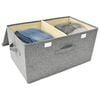 vidaXL Storage Boxes 2 pcs Fabric 50x30x25 cm Grey