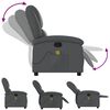vidaXL Massage Recliner Chair Grey Faux Leather