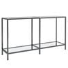 vidaXL Console Table | Transparent | Tempered glass, powder-coated steel