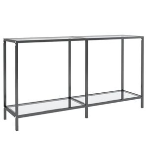 vidaXL Console Table | Transparent | Tempered glass, powder-coated steel