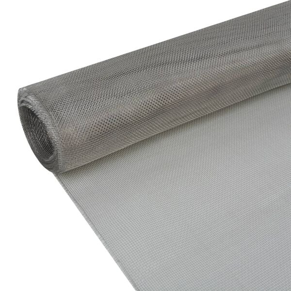 vidaXL Mesh Screen Stainless Steel 100x500 cm Silver