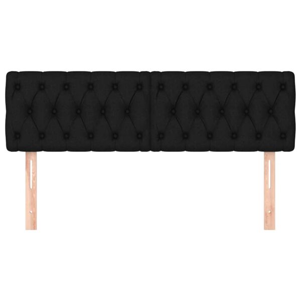 vidaXL Headboards 2 pcs Black 80 cm Fabric