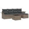 vidaXL Garden Sofa Set 6 pcs Poly rattan