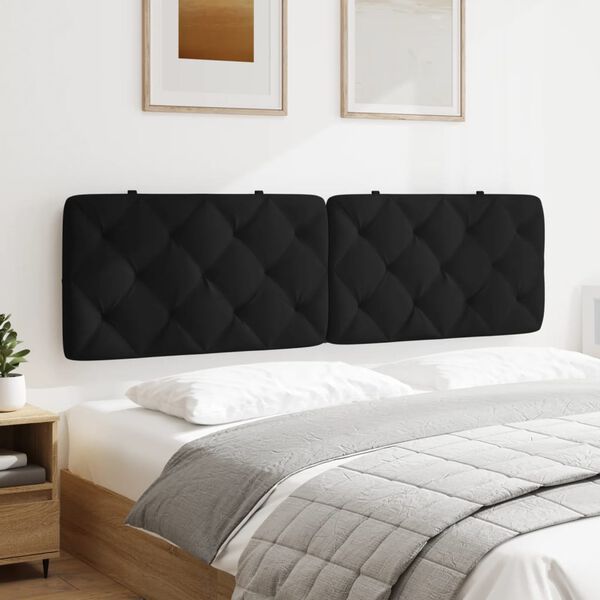 vidaXL Headboard Cushion Black 180 cm Velvet