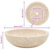 vidaXL Sink 40x12 cm Marble Cream