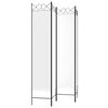 vidaXL 4-Panel Room Divider White 160x200 cm Fabric