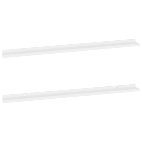 vidaXL Wall Shelves 2 pcs White 115x9x3 cm
