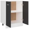 vidaXL Bottom Cabinet Lyon Grey 60x46x81.5 cm Engineered Wood