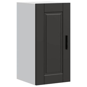 vidaXL Kitchen Wall Cabinet "Porto" Black Engineered Wood
