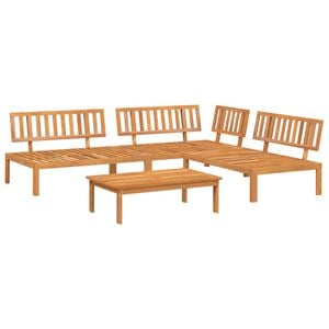 vidaXL Pallet Sofa Set | Natural Wood | Solid Acacia Wood | Medium | Modular