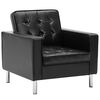 vidaXL Armchair Black 75x70x75 cm Faux Leather