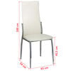 vidaXL Dining Chairs 4 pcs White Faux Leather