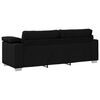 vidaXL Sofa 3 pcs Black 219 x 80 x 82 cm Fabric
